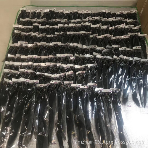 AMZHAIR Raw Virgin Cuticle Aligned Brazilian Human Hair Extension Bundles For Sale Double Weft Hair Supplier In China Drop Ship